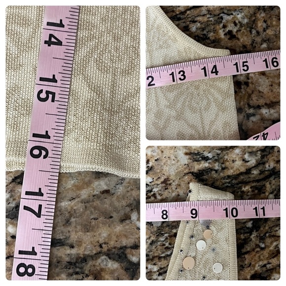 Sigrid Olsen Women's Sleeveless Embellished Knit Floral Crop Top Size Silk S - Picture 5 of 10